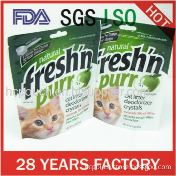 Printed Stand Up Foil Cat Food Packaging Bag 